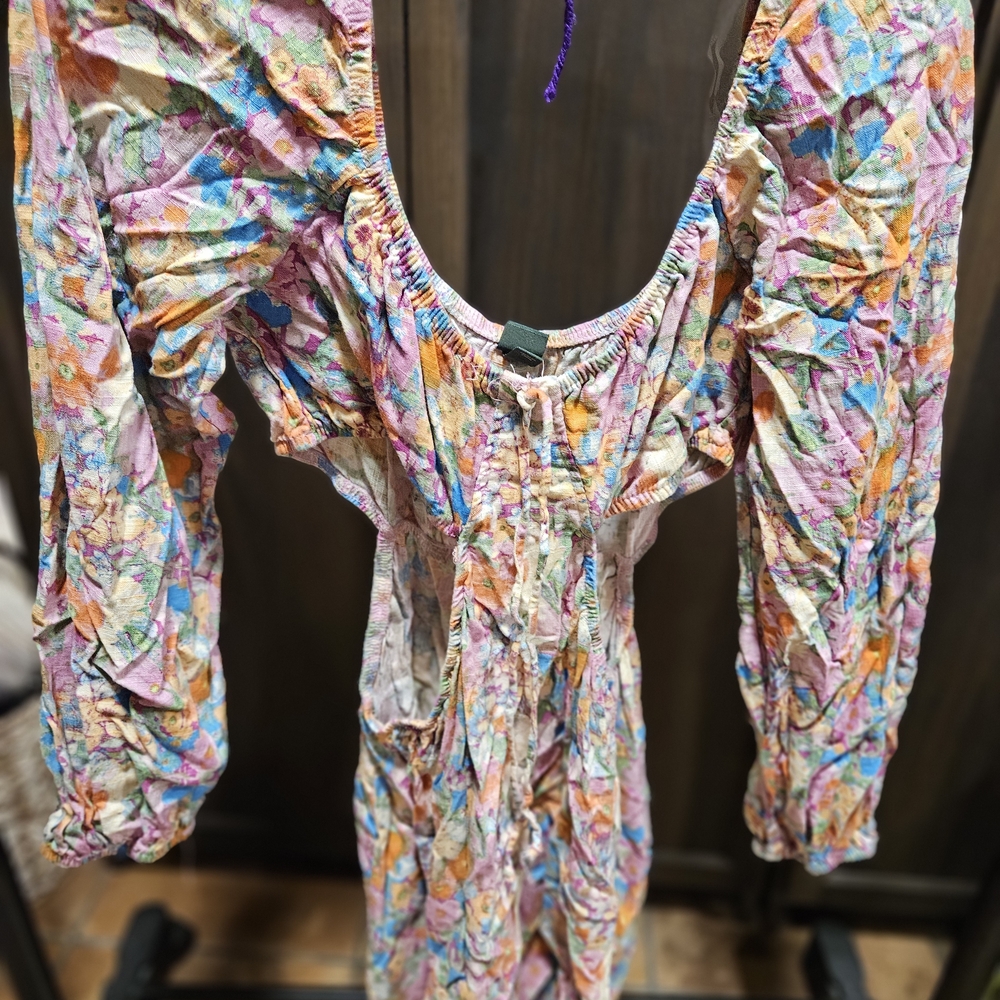 Wild Fable Multicolor Floral Cut Out Sides Dress